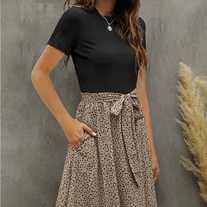 Cute black and cheetah dress 💕